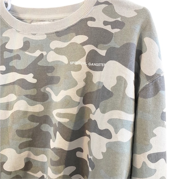 Spiritual Gangster Mazzy Pullover Sweatshirt in Camo - Picture 3 of 6
